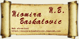 Miomira Baškalović vizit kartica